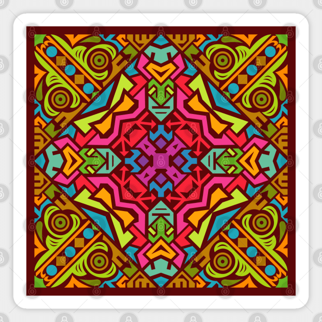 Colorful Mandala pattern Magnet by TeeGo